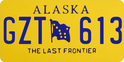 AK license plate GZT613