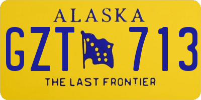 AK license plate GZT713