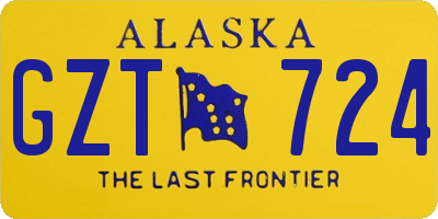 AK license plate GZT724