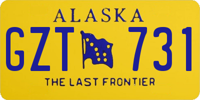 AK license plate GZT731