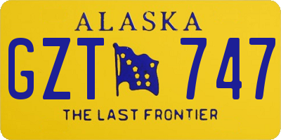 AK license plate GZT747