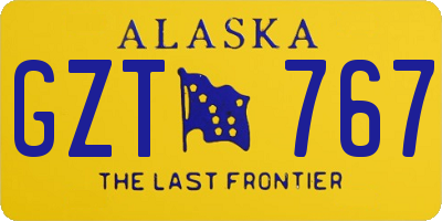 AK license plate GZT767