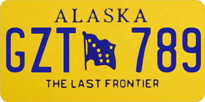 AK license plate GZT789