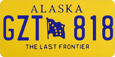 AK license plate GZT818