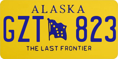AK license plate GZT823