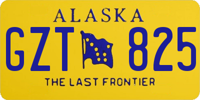 AK license plate GZT825