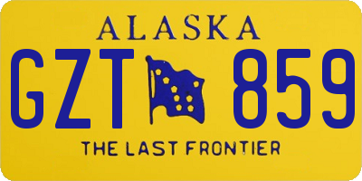 AK license plate GZT859