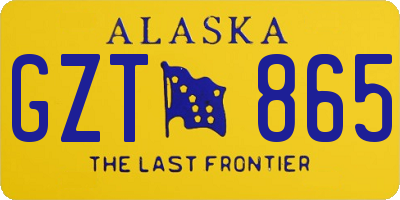 AK license plate GZT865
