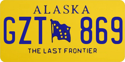 AK license plate GZT869