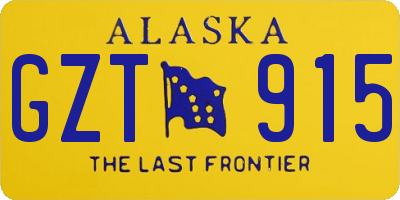 AK license plate GZT915