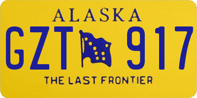 AK license plate GZT917