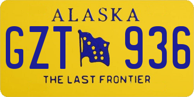 AK license plate GZT936
