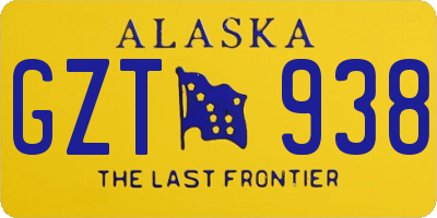 AK license plate GZT938