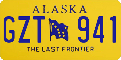 AK license plate GZT941