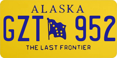 AK license plate GZT952