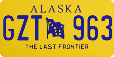 AK license plate GZT963