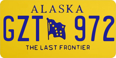AK license plate GZT972