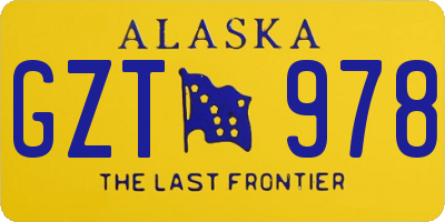 AK license plate GZT978