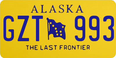 AK license plate GZT993
