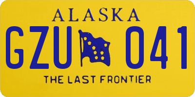 AK license plate GZU041