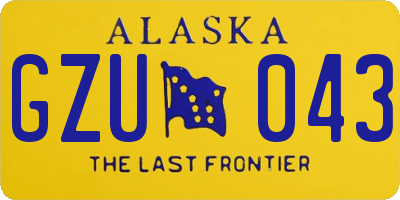 AK license plate GZU043