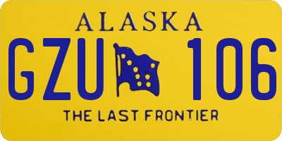 AK license plate GZU106