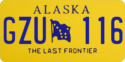 AK license plate GZU116