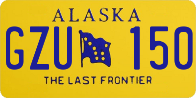 AK license plate GZU150