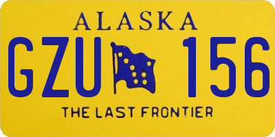 AK license plate GZU156