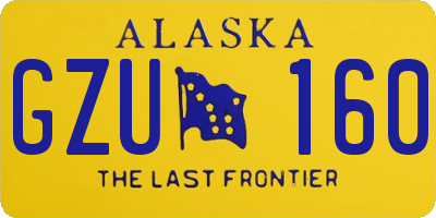 AK license plate GZU160