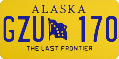 AK license plate GZU170