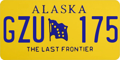 AK license plate GZU175