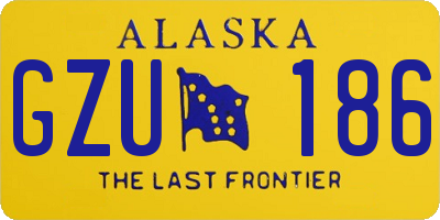 AK license plate GZU186