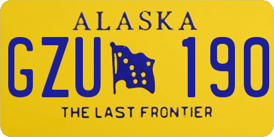 AK license plate GZU190