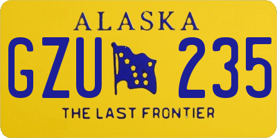AK license plate GZU235