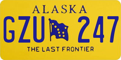 AK license plate GZU247