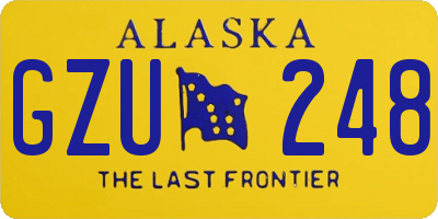 AK license plate GZU248