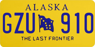 AK license plate GZU910