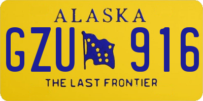 AK license plate GZU916