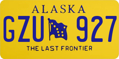 AK license plate GZU927