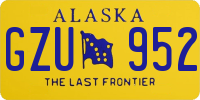 AK license plate GZU952
