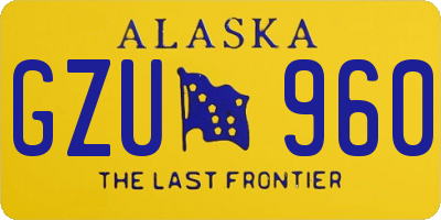 AK license plate GZU960