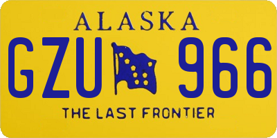 AK license plate GZU966