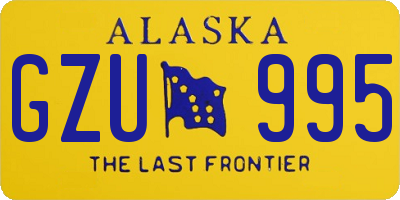 AK license plate GZU995