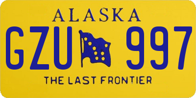 AK license plate GZU997