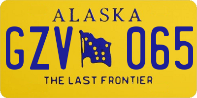 AK license plate GZV065
