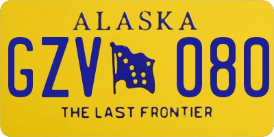 AK license plate GZV080