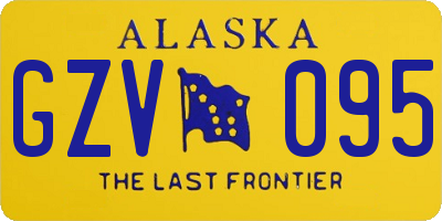 AK license plate GZV095