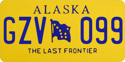AK license plate GZV099