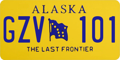 AK license plate GZV101